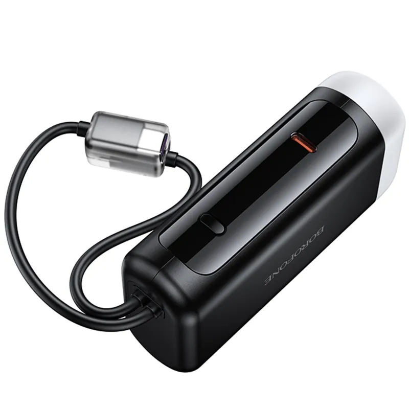 Портативний ЗП Power Bank Borofone BJ89 Salte PD20W with lighting 10000 mAh – Black. Фото 3 з 6