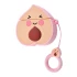 Силиконовый футляр Smile Fruits series для наушников AirPods 1/2 + кольцо – Peach. Фото 1 из 5