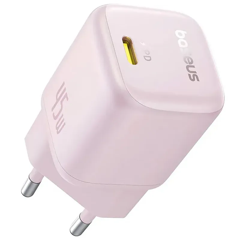 МЗП Baseus PicoGo GaN Fast Charger 45W (1USB-C) (P10176800) – Baby Pink. Фото 2 з 2