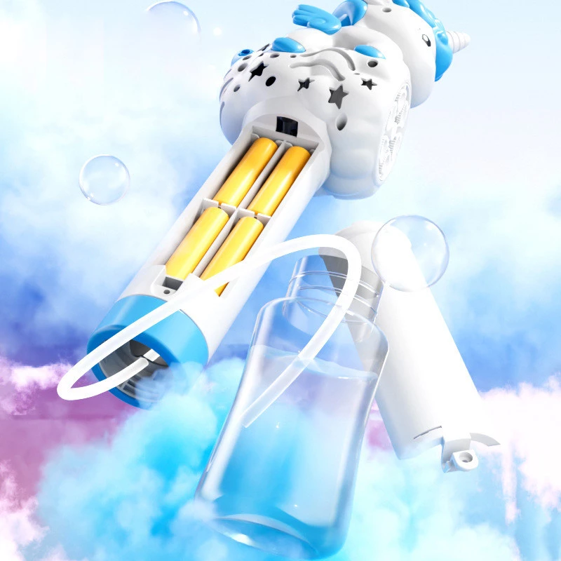 Пистолет с мыльными пузырями H055 Little Unicorn + bottle 50ml – Light Blue. Фото 3 из 4