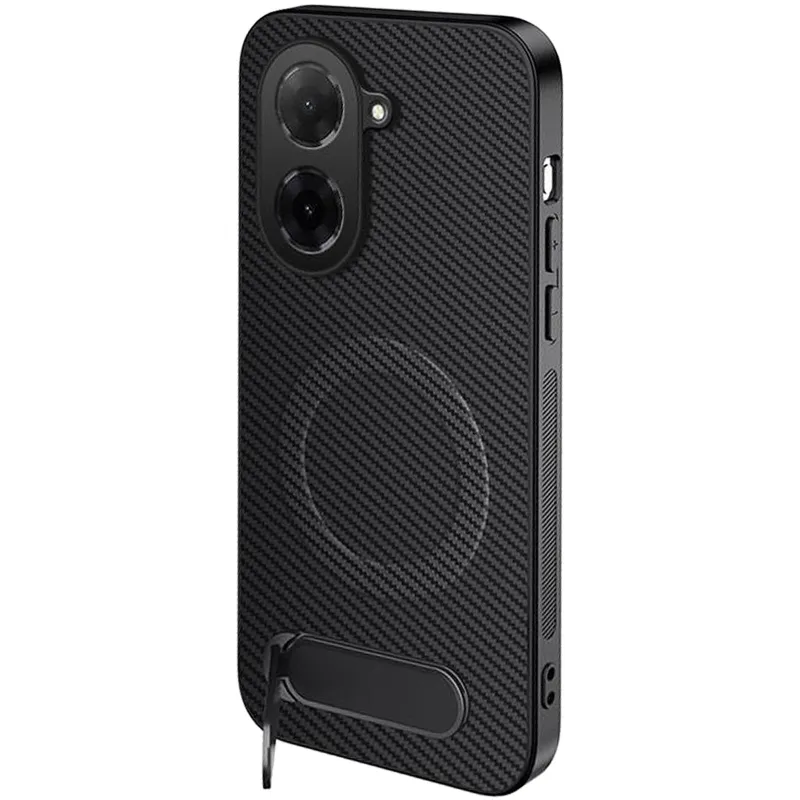 TPU+PC чохол Carbon Kickstand Magnetic Case для Xiaomi Redmi A5 (Europe version) – Black. Фото 1 з 3