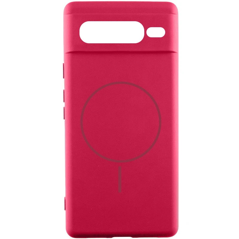 Чехол Silicone Cover Lakshmi Full Camera (AA) with Magnetic Fit для Google Pixel 7 Pro – Красный / Rose Red. Фото 1 из 1