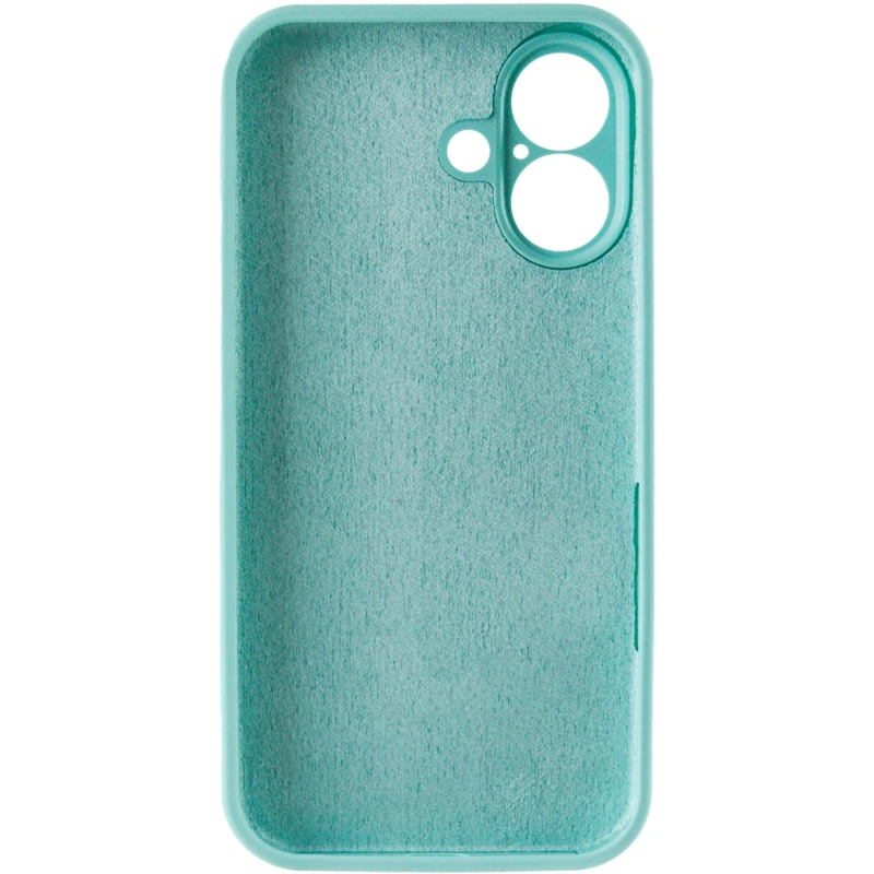 Чехол Silk Full Camera Protective (AA) NO LOGO для Apple iPhone 16 – Бирюзовый / Marine Green. Фото 6 из 8