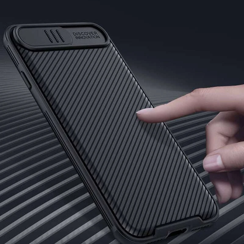 Карбована накладка Nillkin зі шторкою для камери на Apple iPhone 7 / 8 (4.7") – Чорний / Black. Фото 7 з 8