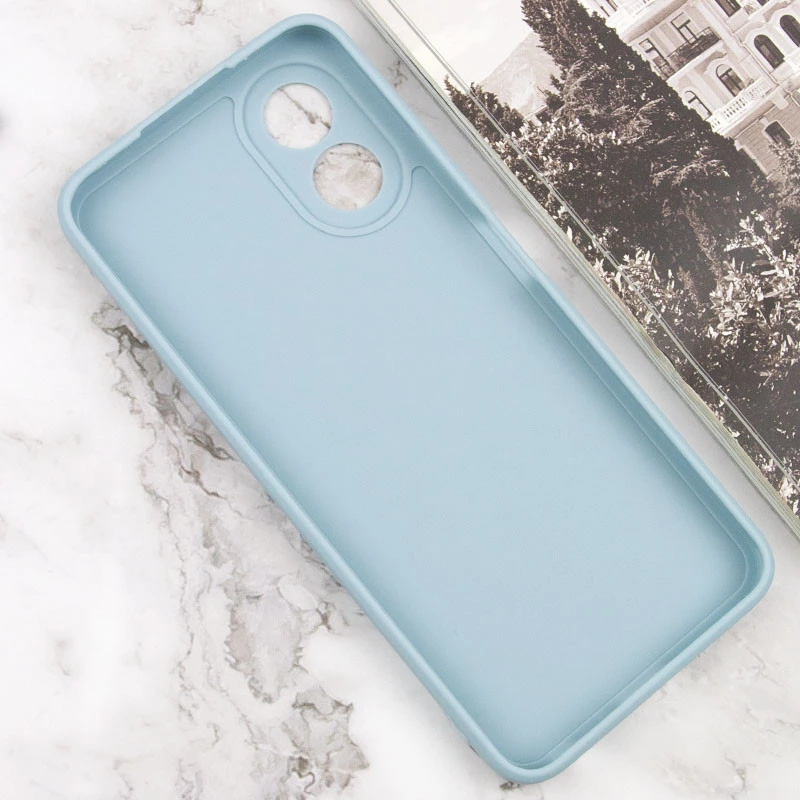 Кольоровий силіконовий чохол із захистом камери на Oppo A38 – Сірий / Smoky Gray. Фото 5 з 7