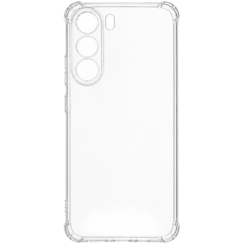 Ультратонкий силіконовий чохол GETMAN з критими бортами та камерою для Realme C100i – Безбарвний (прозорий). Фото 1 з 2