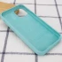 Чохол Silicone Case з закритим низом на Apple iPhone 14 (6.1") – Бірюзовий / Marine Green. Фото 3 з 3