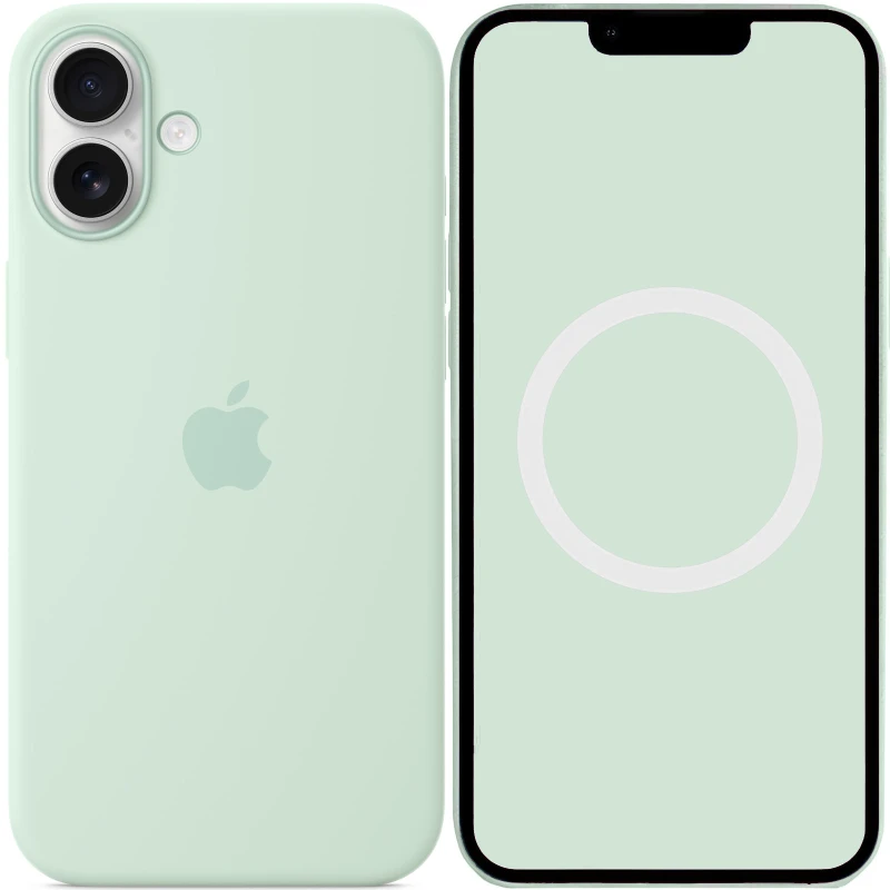 Силиконовый чехол ААА with Magsafe connection для Apple iPhone 16 Plus – Aquamarine. Фото 2 из 4