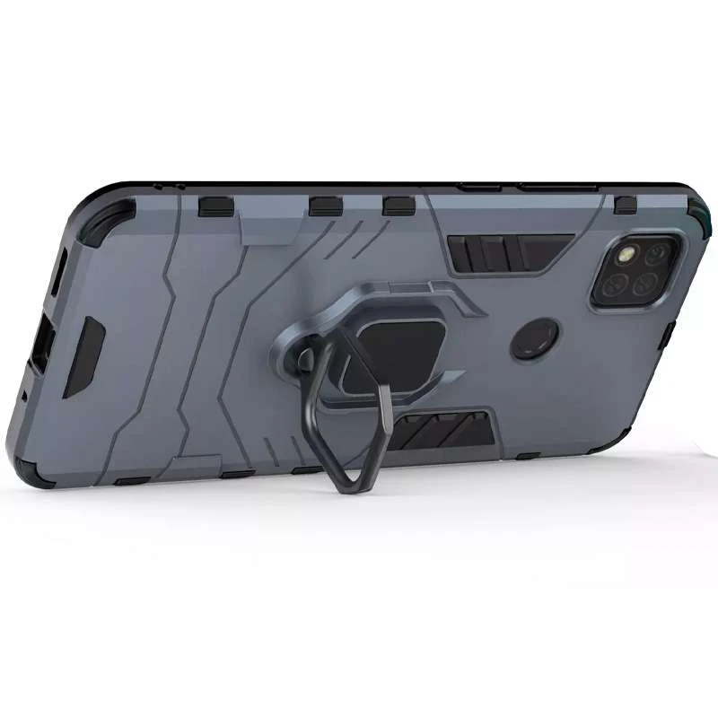Протиударний чохол Transformer з кільцем на Xiaomi Redmi 9C – Сірий / Metal slate. Фото 3 Протиударний чохол Transformer з кільцем на Xiaomi Redmi 9C – Сірий / Metal slate. Фото 3 з 4