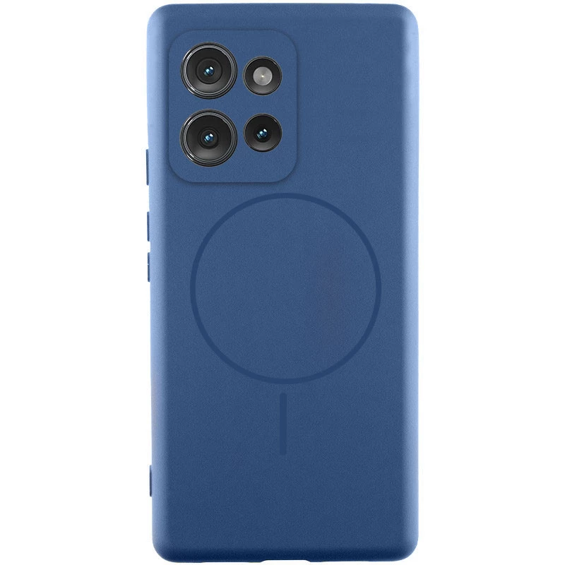 Силіконовий чохол Lakshmi MagFit з захистом камери для Motorola Moto G75 – Синій / Navy blue. Фото 1 з 4