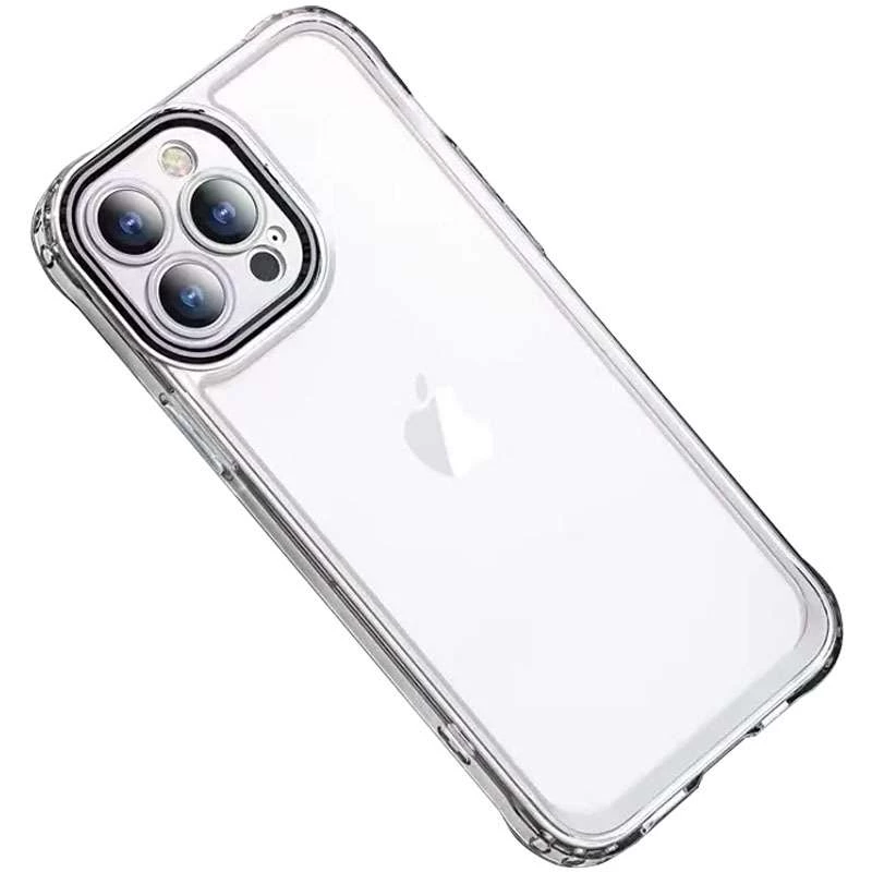 TPU+PC чехол з кольоровою окантовкою камери на Apple iPhone 12 Pro Max (6.7") – Прозорий / Чорний. Фото 2 з 3