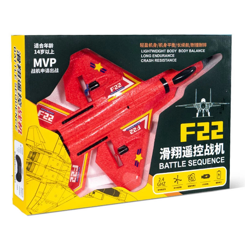 Літак на радіокеруванні SCHE HW32 F22 Fighter – Red. Фото 4 з 5