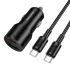 АЗП Borofone BZ19B Wisdom PD30W+QC3.0 total 48W (1USB-A/1C) + кабель Type-C to Type-C – Black. Фото 5 з 5