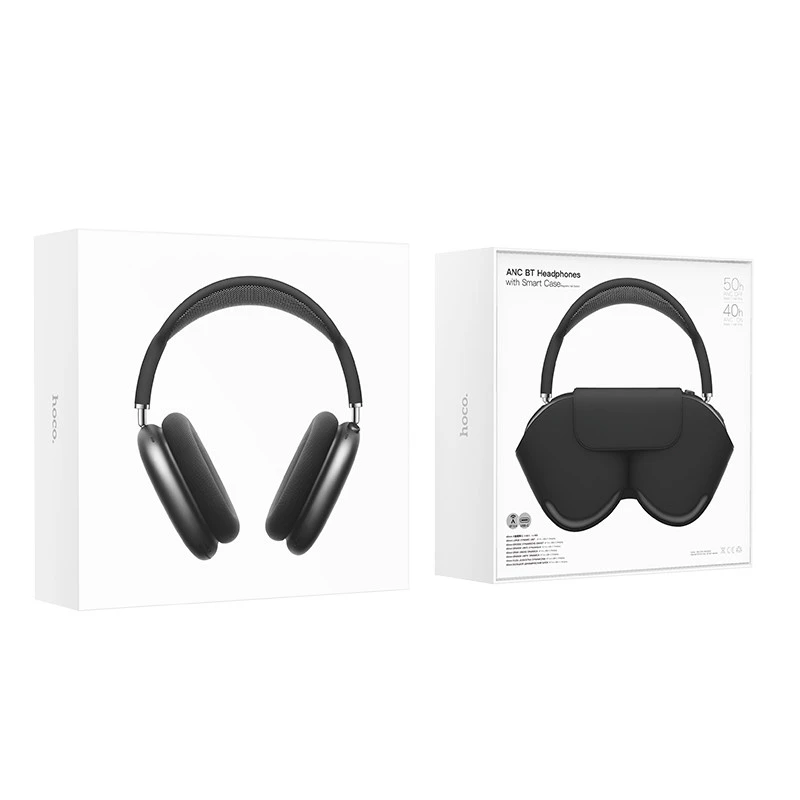 Накладные беспроводные наушники Hoco W58 ANC – Deep space gray. Фото 4 из 4