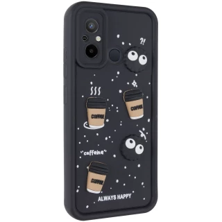 Чехол TPU Toys Case для Xiaomi Redmi 12C / Poco C55 — Black / Always Happy