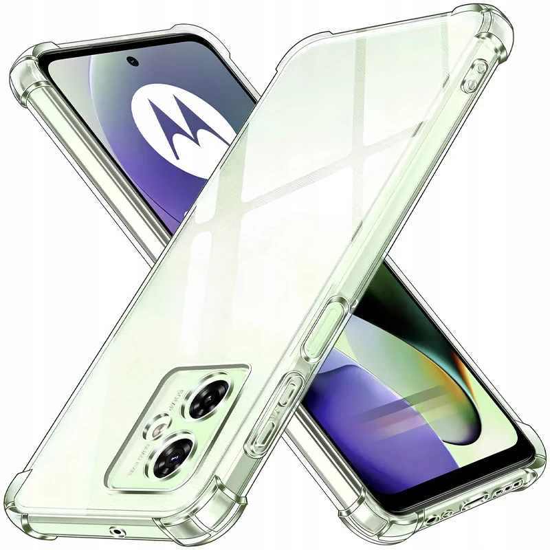 Ультратонкий силіконовий чохол GETMAN з критими бортами та камерою для Motorola Moto G54 Power – Безбарвний (прозорий). Фото 1 з 6