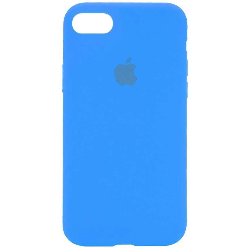 Чехол Silicone Case с закрытым низом для Apple iPhone SE (2020) – Голубой / Blue. Фото 1 из 1