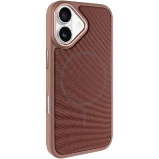 Чехол TPU TechWoven Hybrid with MagSafe для Apple iPhone 17 (6.3") — Desert Gold