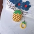 Силиконовый футляр Smile Fruits series для наушников AirPods 1/2 + кольцо – Pineapple. Фото 2 из 4