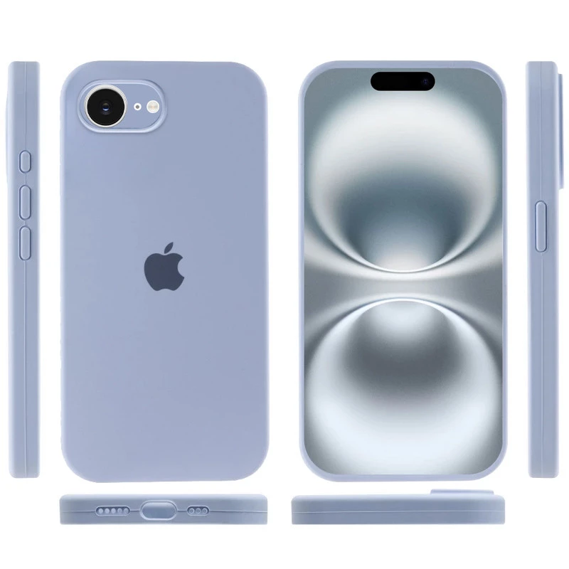 Чохол Silicone Case з закритим низом на Apple iPhone 17e (6.1") – Блакитний / Lilac Blue. Фото 4 з 6