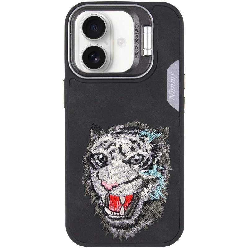 TPU+PC чохол з тваринами для Apple iPhone 16 – Black Tiger. Фото 5 з 10