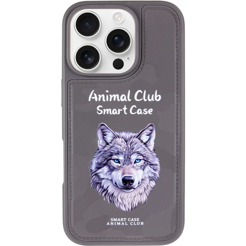 TPU+PC чехол Animal Club для Apple iPhone 16 Pro Max – Titanium Gray. Фото 3 из 6