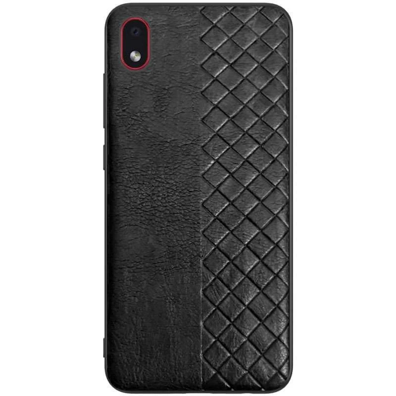 

Кожаная накладка WeaveSide для Samsung Galaxy M01 Core / A01 Core (Черный), Чорний