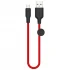 Дата кабель Hoco X21 Plus Silicone MicroUSB Cable (0.25m) – Black / Red. Фото 1 з 3