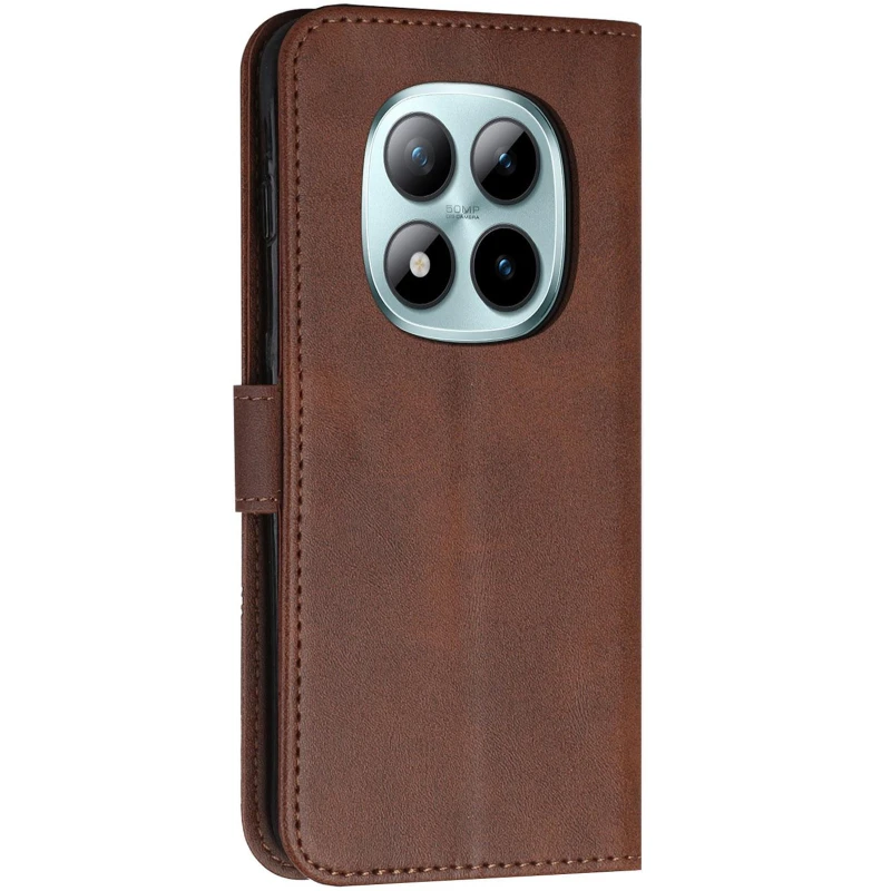 Кожаный чехол-книжка Jet Cover для Xiaomi Redmi Note 15 Pro+ 5G – Brown. Фото 4 из 6