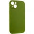 Чехол с защитой камеры Silicone Case для Apple iPhone 14 (6.1") – Зеленый / Dark Olive. Фото 2 из 6