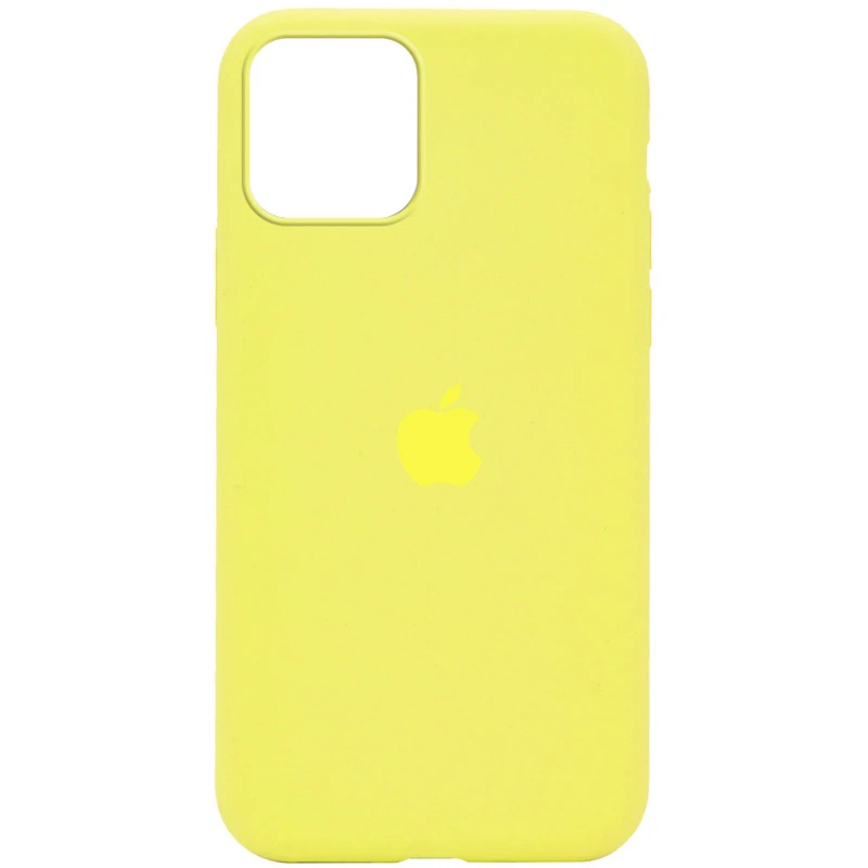 Чехол Silicone Case с закрытым низом для Apple iPhone 15 Pro (6.1") – Желтый / Bright Yellow. Фото 1 из 1