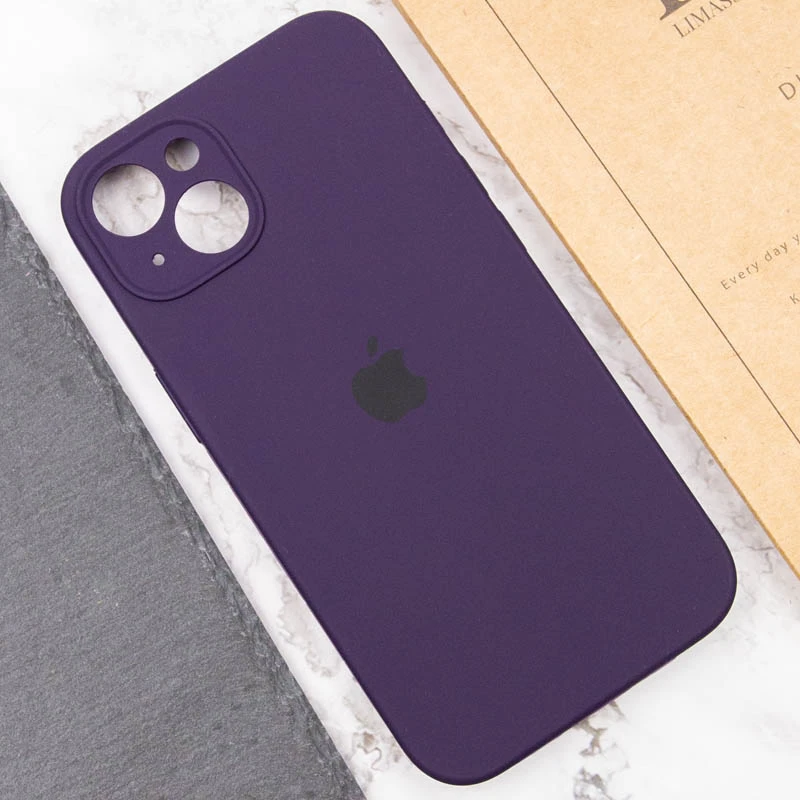 Чехол Silicone Case с защитой камеры для Apple iPhone 13 (6.1") – Фиолетовый / Elderberry. Фото 6 из 7