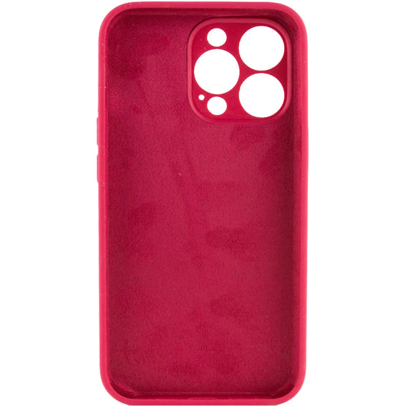 Чехол с защитой камеры Silicone Case для Apple iPhone 13 Pro Max (6.7") – Красный / Rose Red. Фото 2 из 3