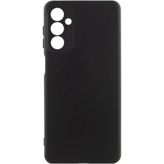 Цветной силиконовый чехол GETMAN с закрытой камерой на Samsung Galaxy A15 4G/5G — Черный / Black