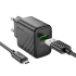 МЗП Hoco CS21A Rich QC3.0 18W (1USB-A) + кабель USB to MicroUSB – Black. Фото 2 з 7