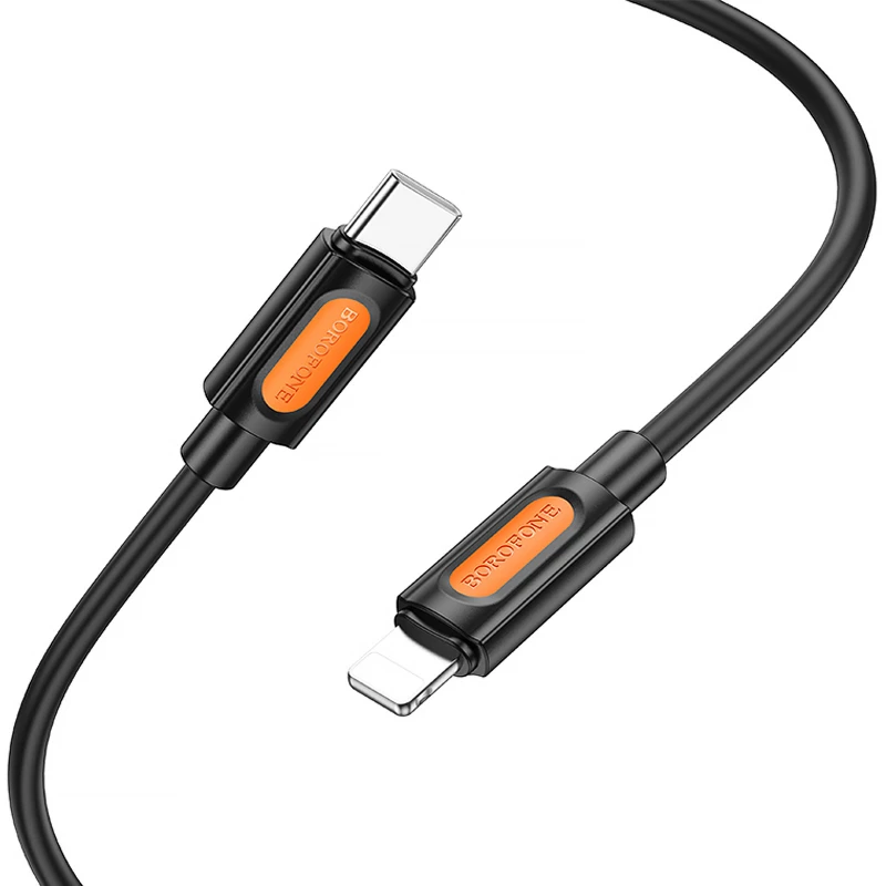 Дата кабель Borofone BX114 Structure Type-C to Lightning 27W (1m) – Black. Фото 4 з 5