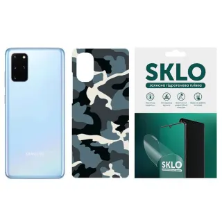 Плівка захисна SKLO Back Camo на тильну сторону на Samsung Galaxy M21 — Блакитний / Army Blue