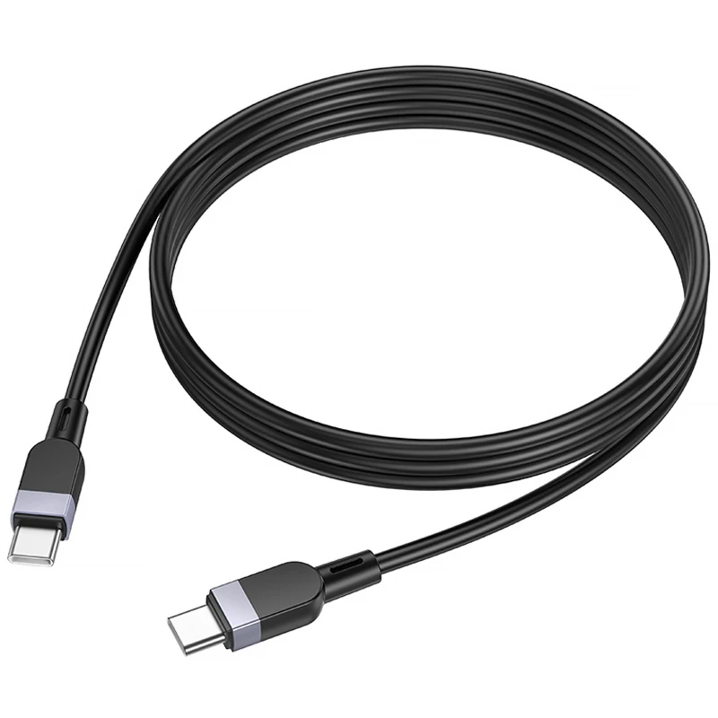 Дата кабель Hoco X109 Energy silicone Type-C to Type-C 60W (2m) – Black. Фото 2 из 5