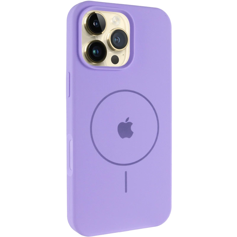 Чехол Silicone Case Full Protective (AA) V2 with MagSafe для Apple iPhone 16 Pro – Сиреневый / Dasheen. Фото 3 из 13