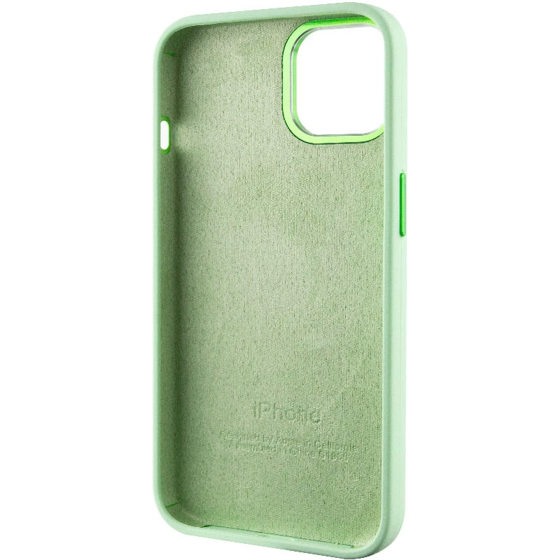 Чохол Silicone Case з металевими кнопками на Apple iPhone 12 Pro Max (6.7") – Зелений / Pistachio. Фото 6 з 9