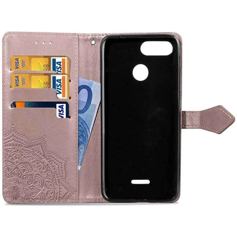 Шкіряний чохол-книжка Art Case з візитницею для Xiaomi Redmi 6 – Рожевий. Фото 5 з 6