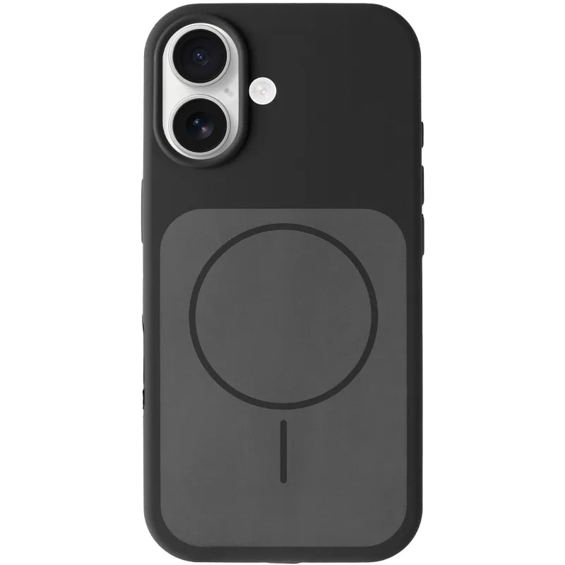 Чохол Silk Duo Color (AA) NO LOGO with Magnetic Fit для Apple iPhone 17 (6.3") – Black. Фото 6 з 9