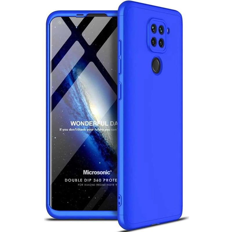 

Чохол із захистом 360 градусів GKK на Xiaomi Redmi Note 9 / Redmi 10X (Синій)