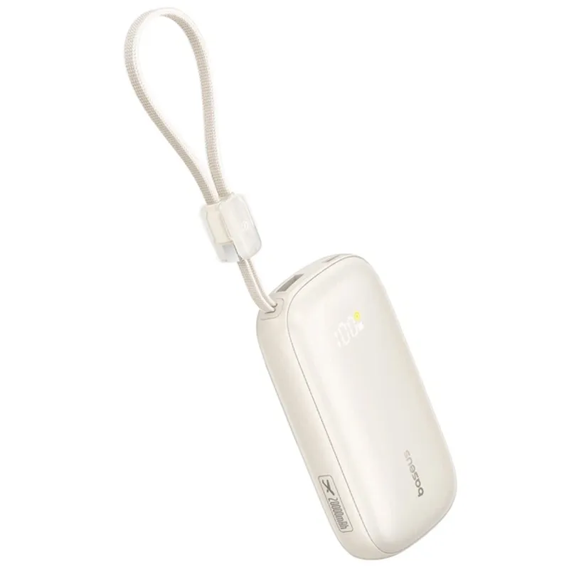 Портативний ЗП Power Bank Baseus EnerFill FC21 Qpow 3 Ultra 22.5W with cable 20000 mAh (PPFLS) – Natural Titanium. Фото 3 з 4