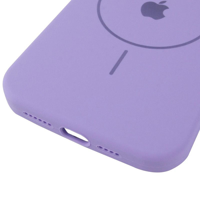 Чохол Silicone Case Full Protective (AA) V2 with MagSafe для Apple iPhone 17 (6.3") – Бузковий / Dasheen. Фото 7 з 7