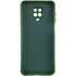 Цветной силиконовый чехол GETMAN с закрытой камерой на Xiaomi Redmi Note 9s / Note 9 Pro / Note 9 Pro Max – Зеленый / Dark green. Фото 3 из 6