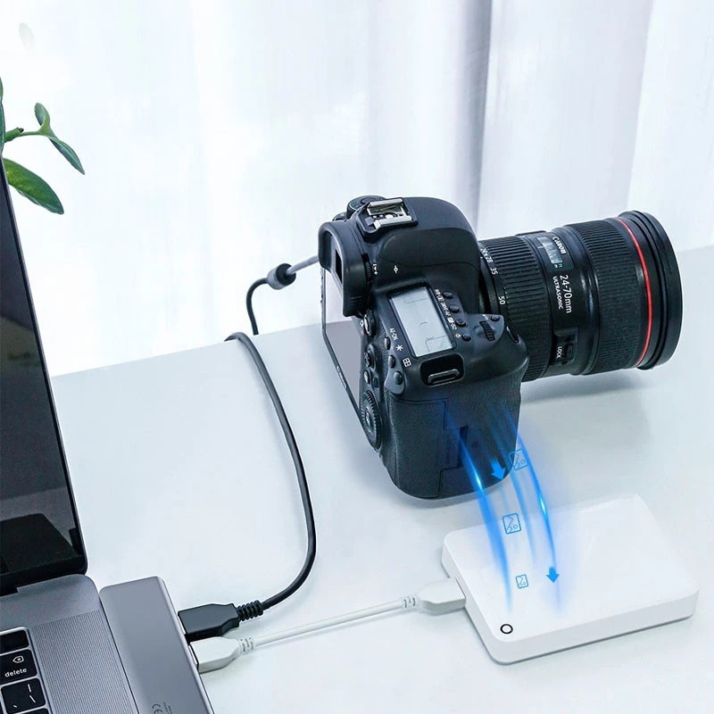 Перехідник Hub Baseus Harmonica 5-in-1 – Сірий. Фото 5 з 9