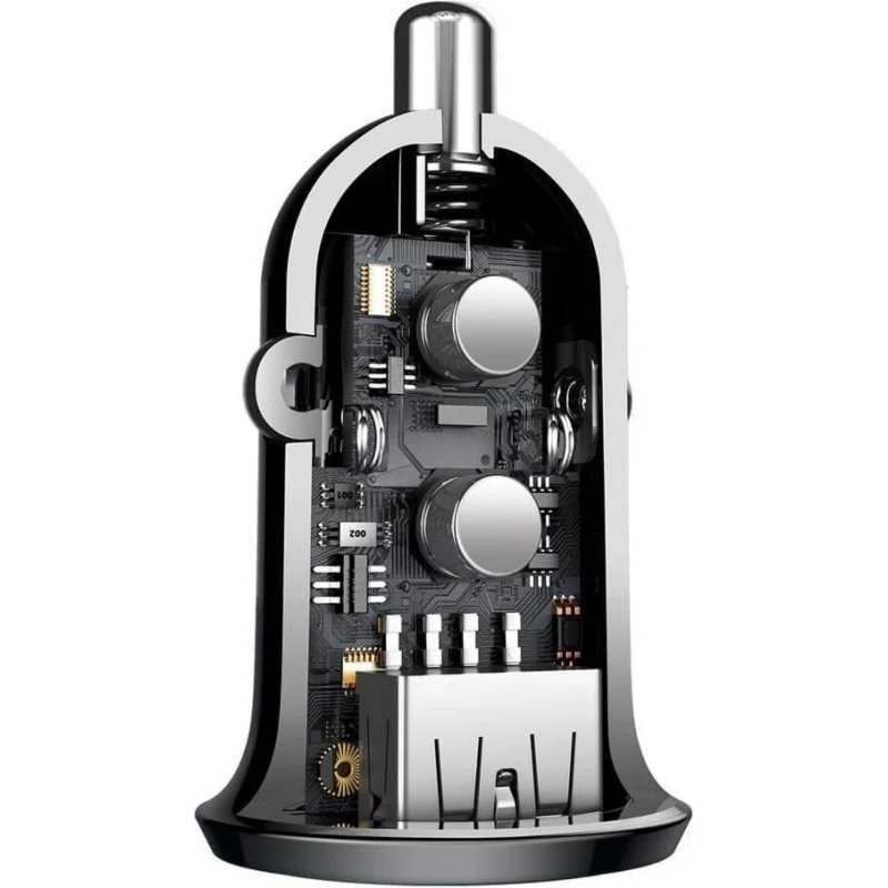 АЗП Baseus Grain Pro (2USB 4.8A) – Чорний. Фото 4 з 5