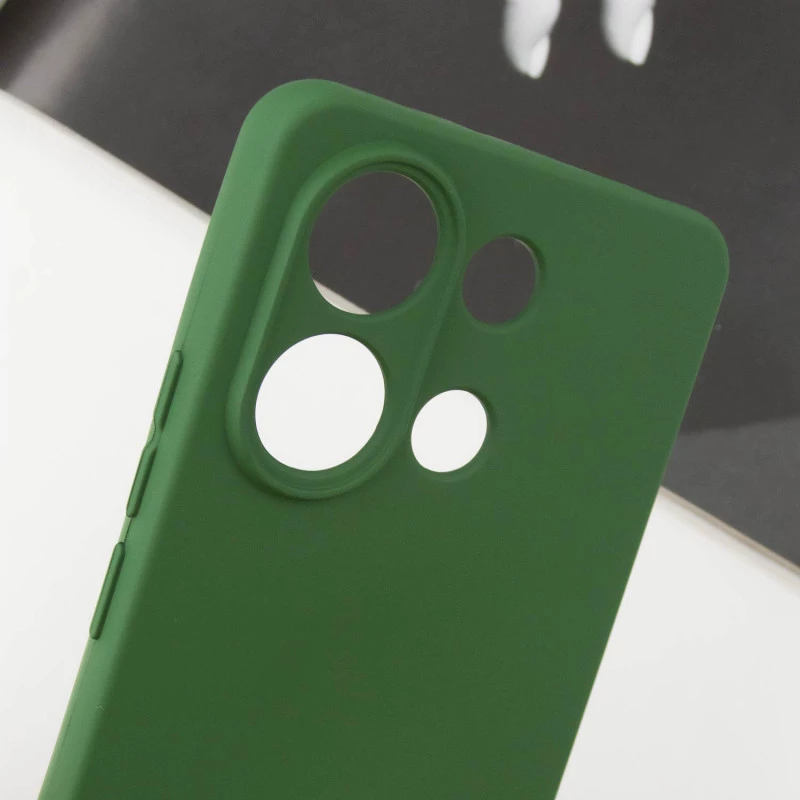 Силіконовий чохол Cover Lakshmi з захистом камери для Xiaomi Redmi Note 13 5G – Зелений / Dark green. Фото 3 з 4