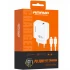СЗУ Amaya E76D PD30W (1USB-C) + кабель Type-C to Type-C – White. Фото 3 из 3